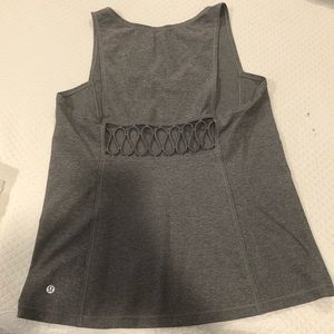 Lululemon Gray Tank with Cutout Back